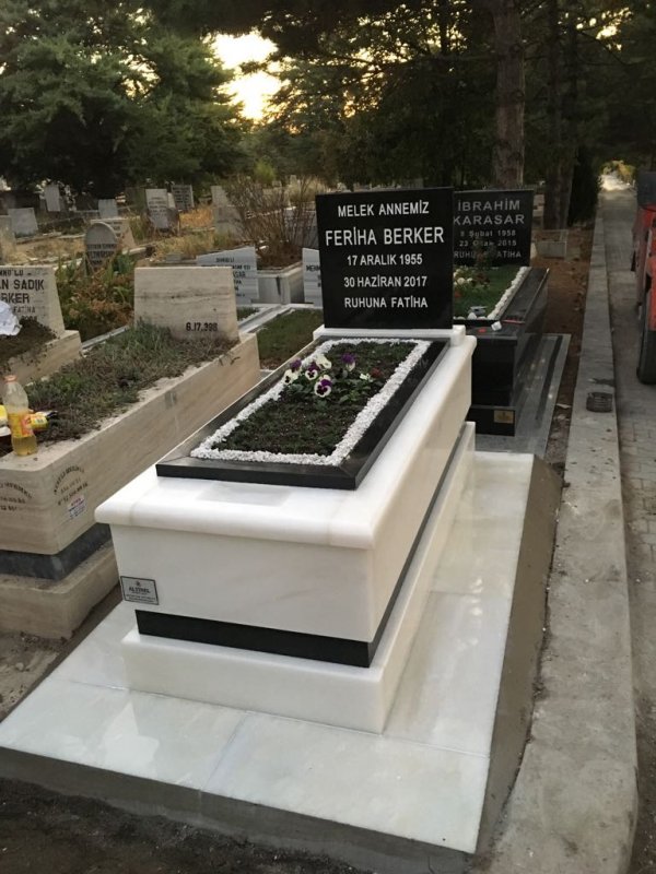 altinel mermer usak beyazi mezar modelleri ubm 07 - Ankara Mezar Bakımı
